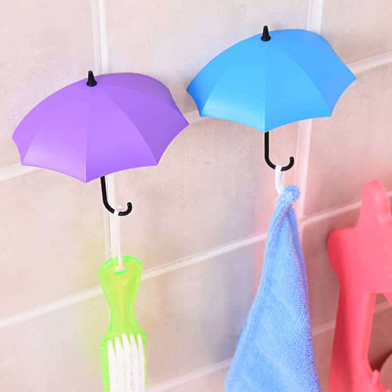 Colorful Bathroom Hooks Umbrella Shaped