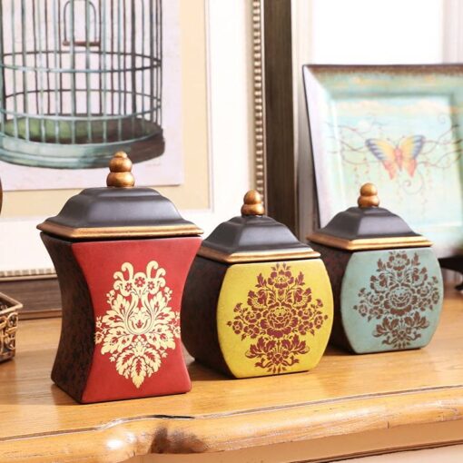 http://ineedaclean.com Ceramic Kitchen Storage Jar with Boho Style Pattern New Arrivals Kitchen Tools cb5feb1b7314637725a2e7: Blue|Red|Yellow  I Need A Clean http://ineedaclean.com/?post_type=product&p=1003020