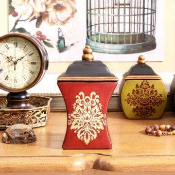 http://ineedaclean.com Ceramic Kitchen Storage Jar with Boho Style Pattern New Arrivals Kitchen Tools Color: Red  I Need A Clean http://ineedaclean.com/?post_type=product&p=1003020&attribute_pa_cb5feb1b7314637725a2e7=red