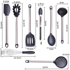 http://ineedaclean.com Black Stainless Steel Kitchen Utensils Set New Arrivals Kitchen Tools cb5feb1b7314637725a2e7: Black  I Need A Clean http://ineedaclean.com/the-clean-store/black-stainless-steel-kitchen-utensils-set/