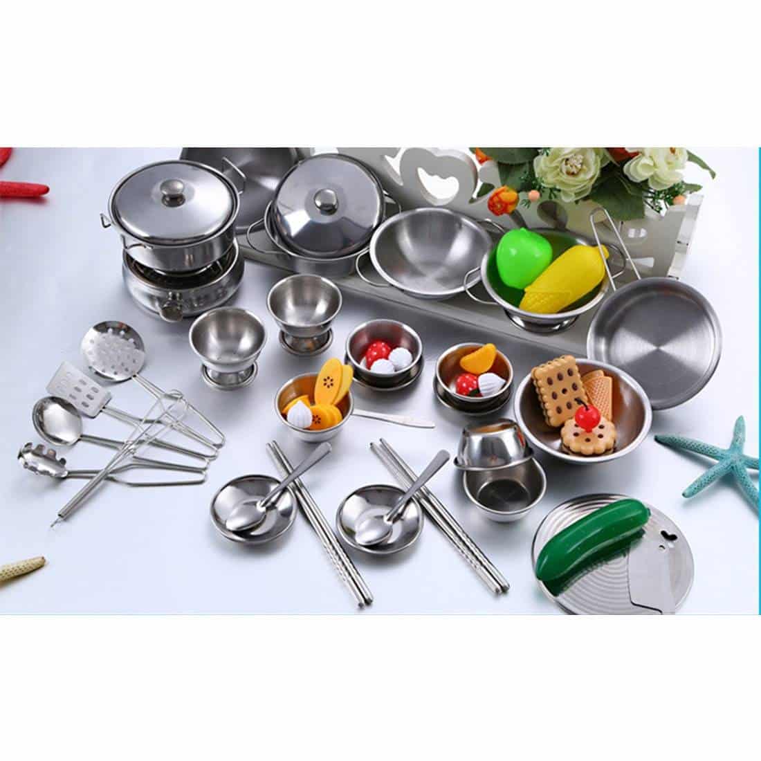 http://ineedaclean.com Kitchen Cookware Set for Children New Arrivals Kitchen Tools Material: Stainless Steel  I Need A Clean http://ineedaclean.com/?post_type=product&p=1003047