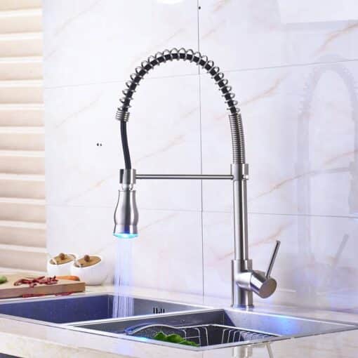 http://ineedaclean.com Universal LED Kitchen Faucets Single Handle Taps Kitchen Shop Kitchen Faucets  I Need A Clean http://ineedaclean.com/?post_type=product&p=1003525