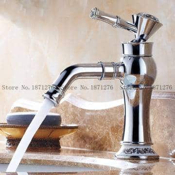 http://ineedaclean.com Modern Luxury Bathroom Faucet Tap Bathroom Shop Bathroom Faucets Surface Finishing: Brass Color: Chrome I Need A Clean http://ineedaclean.com/the-clean-store/modern-luxury-bathroom-faucet-tap/?attribute_pa_7466afbe600d977814830a=brass&attribute_pa_cb5feb1b7314637725a2e7=chrome