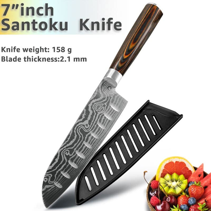 D - 7 inch Santoku knife