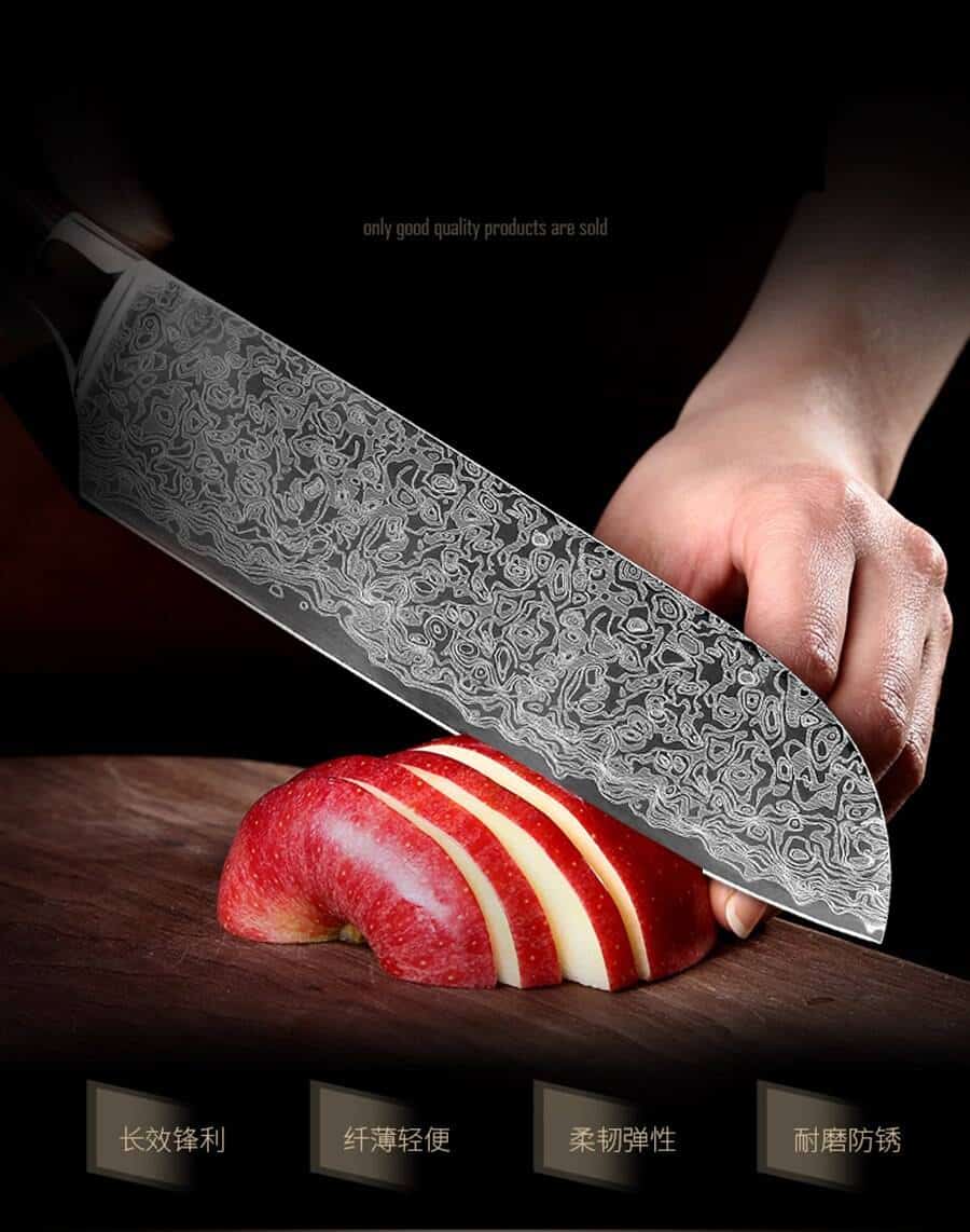 XITUO Japanese Kitchen Knives Damascus Steel Pattern Professional Chef Knife Santoku Cleaver Filleting Vegetable Cultery 2 Style
